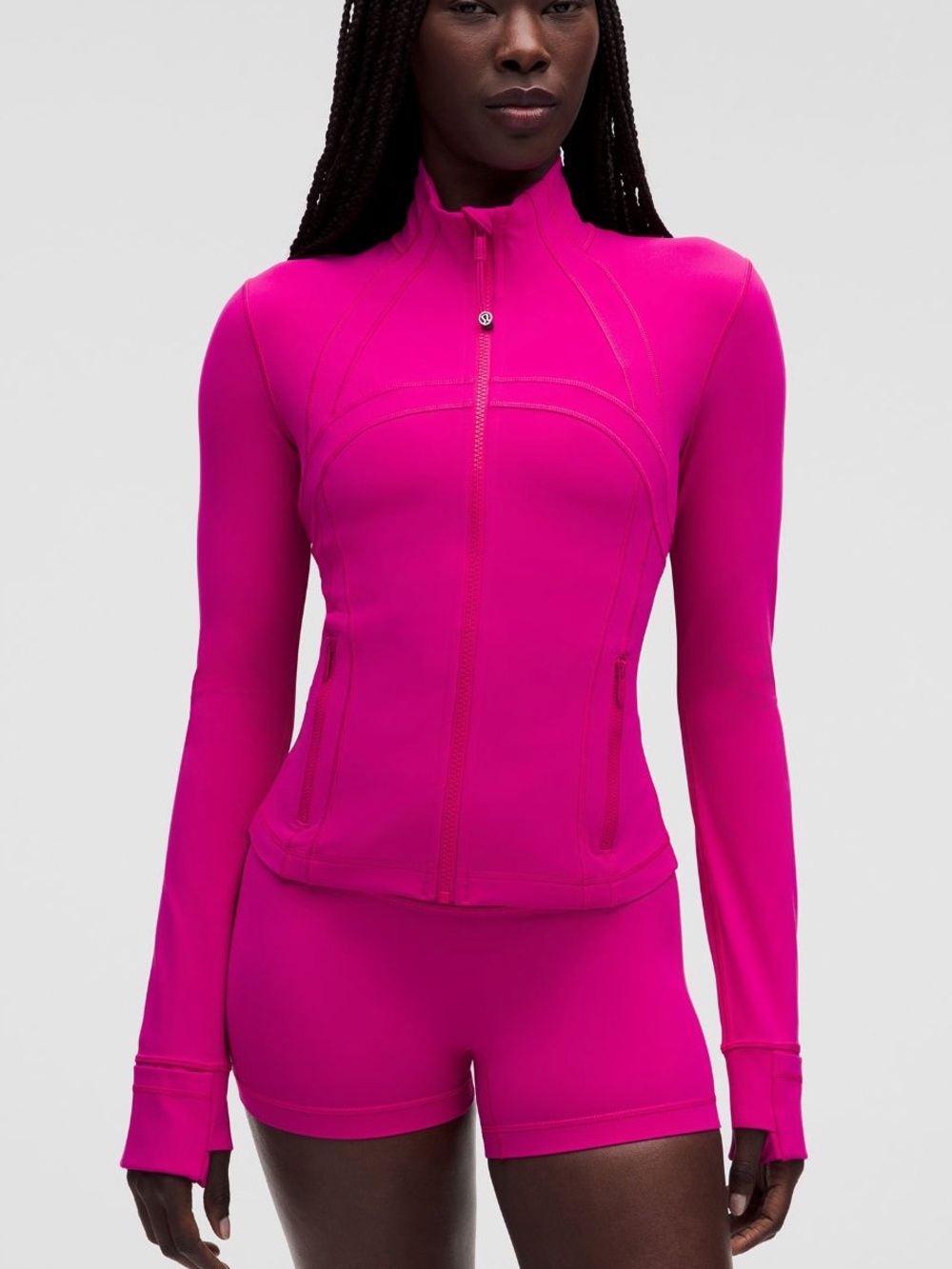 Lululemon Define Cropped Jacket Pink Flare Size 2 Sz 2 - Picture 1 of 6